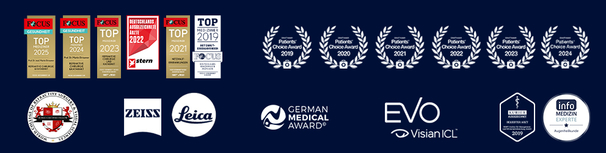 Auszeichnungen, Zertifikate und Partner von Auge Laser Chirurgie in Linz und Wien
